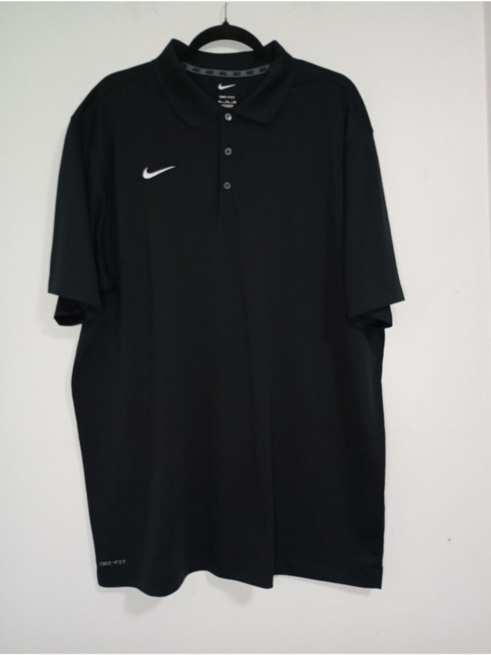 NIKE Dri-Fit TENNIS Challenge Court Mens Sz XXL Black Performance Polo Shirt